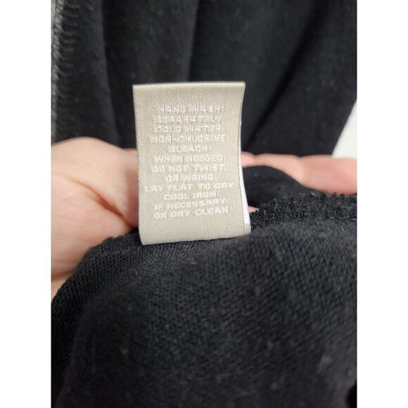 Joan Vass Womens Tunic Top Size 0X Gray Black Colorblock Brushed Knit Casual - Picture 6 of 7